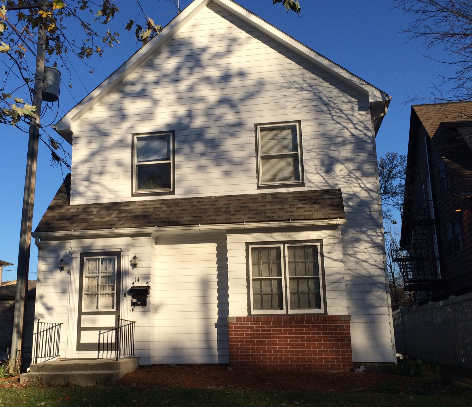 front of house with door